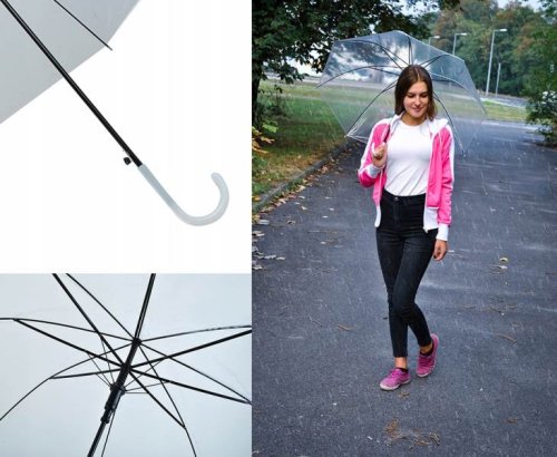 Malatec 6600 Dámský průhledný deštník čirý