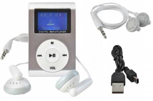 ISO 6610 MP3 MINI přehrávač - stříbrná