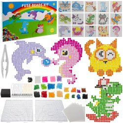 Kruzzel 21207 Zažehľovacie korálky sada 6500 ks + šablóny