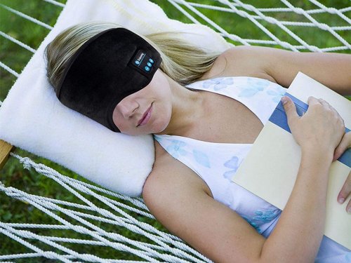 Verk 24343 Bluetooth maska ​​na spanie s možnosťou počúvania hudby čierna