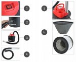 Kaminer 6317 Elektrický vysavač na popel 10 l