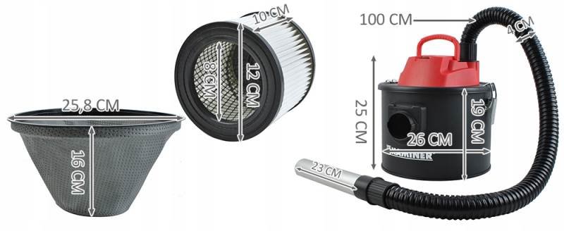 Kaminer 6317 Elektrický vysavač na popel 10 l