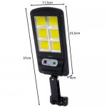 Verk 12276 Pouliční osvětlení solární 160 LED COB, IP67, 90 W, 15000 mAh černé