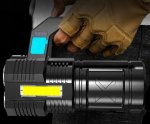 Azar Taktická LED svítilna XML-T6 COB, 5 LED, 1200 mah, 7,5W, 1000lm
