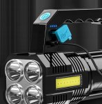 Azar Taktická LED svítilna XML-T6 COB, 5 LED, 1200 mah, 7,5W, 1000lm