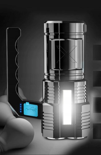 Azar Taktická LED svítilna XML-T6 COB, 5 LED, 1200 mah, 7,5W, 1000lm