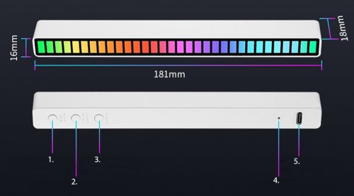 Verk 12277 LED ambientní RGB osvětlení USB bílé