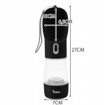 Purlov 21033 Fľaša pre psov 2v1 300 ml čierna