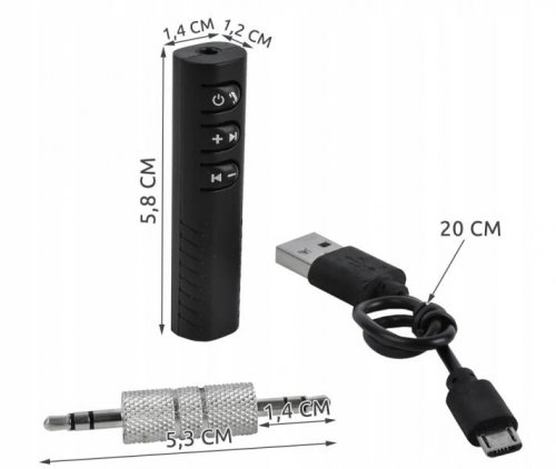 ISO 6607 Adaptér bluetooth 4.1 AUX bezdrátový hudební přijímač 