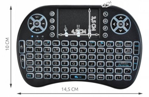 ISO 5605 Mini Wireless klávesnice podsvícená