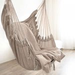Gardlov 20938 Brazílske závesné hojdacie kreslo 130 x 97 cm béžové