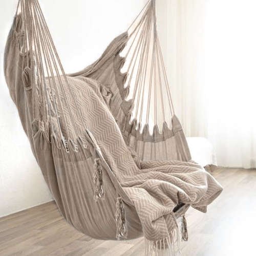 Gardlov 20938 Brazílske závesné hojdacie kreslo 130 x 97 cm béžové