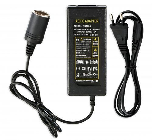 APT PT12 Univerzálny napájací adaptér 230V na 12V autozásuvka 80W 6A