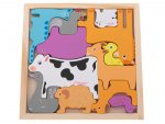 KIK KX5313 Drevené puzzle s domácimi zvieratkami