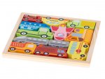 KIK KX5313 Dřevěné puzzle s autíčky 