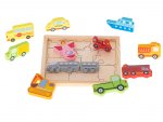 KIK KX5313 Dřevěné puzzle s autíčky 