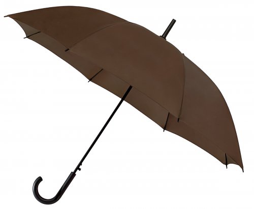 Lex Automatický deštník se zakřivenou rukojetí 100 cm hnědý