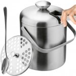 Ruhhy 21159 Nádoba na ľad 1.3 l s lyžičkou a kliešťami nerez