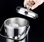 Ruhhy 21159 Nádoba na ľad 1.3 l s lyžičkou a kliešťami nerez