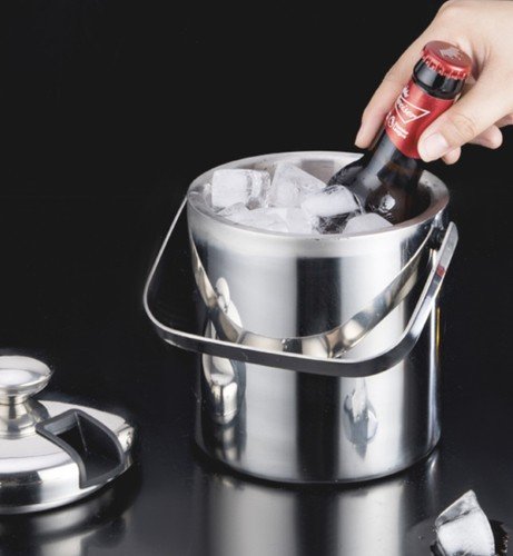 Ruhhy 21159 Nádoba na ľad 1.3 l s lyžičkou a kliešťami nerez