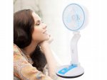 Verk Bezdrôtový skladací ventilátor s LED lampičkou modrobiela