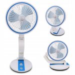Verk Bezdrôtový skladací ventilátor s LED lampičkou modrobiela