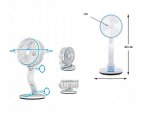 Verk Bezdrôtový skladací ventilátor s LED lampičkou modrobiela