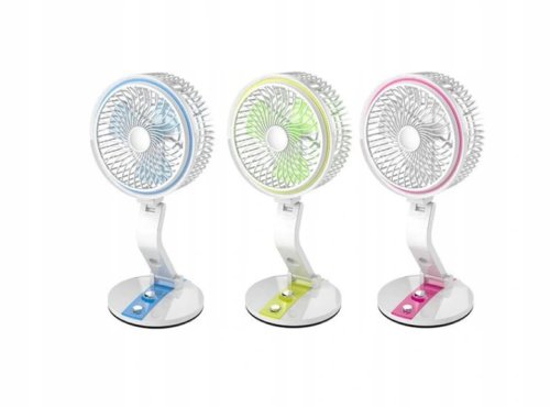 Verk Bezdrátový skládací ventilátor s LED lampičkou modrobílá