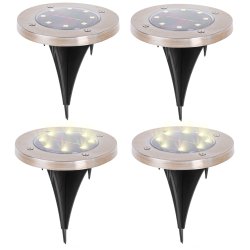 KIK KX4964 Zahradní solární lampa 8 LED 4 ks teplá bílá