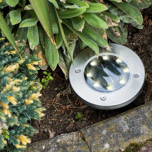 KIK KX4964 Zahradní solární lampa 8 LED 4 ks teplá bílá