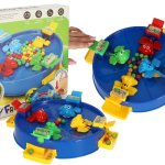 KIK KX4898 Rodinná hra Hungry Frogs, modrá