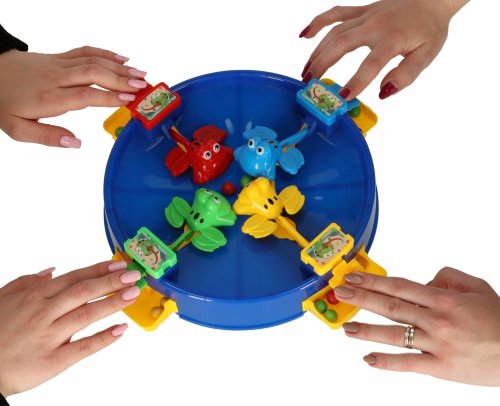 KIK KX4898 Rodinná hra Hungry Frogs, modrá