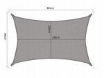 Verk 01887 Plachta proti slnku 4 x 3 m šedá