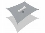 Verk 01887 Plachta proti slnku 4 x 3 m šedá