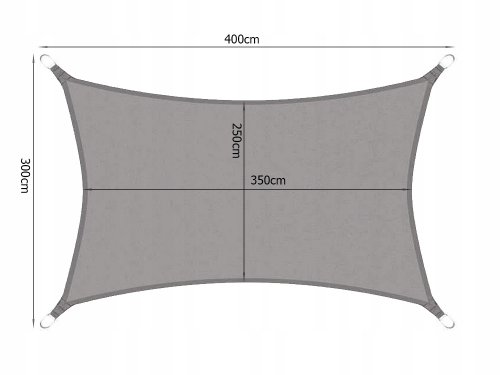 Verk 01887 Plachta proti slnku 4 x 3 m šedá