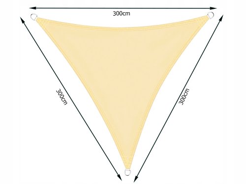 Verk 01885 Plachta proti slunci 3 x 3 x 3 m béžová
