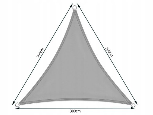 Verk 01885 Plachta proti slunci 3 x 3 x 3 m šedá