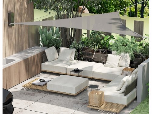 Verk 01885 Plachta proti slnku 3 x 3 x 3 m šedá