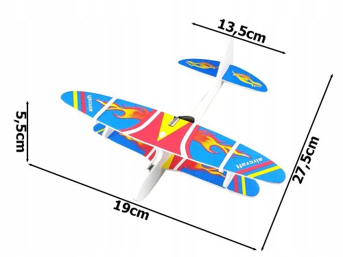 Verk 18264 Penové Hádzacie Lietadlo RGB, USB
