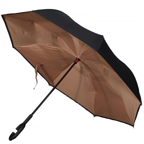 GGV Obrácený deštník 110 cm hnědá