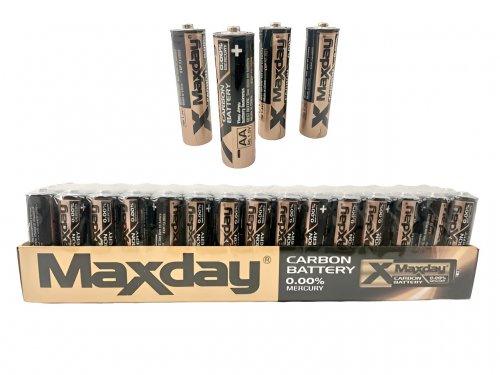 MAXDAY Baterie Tužkové 1,5V AA, 60 ks 