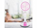 Verk Bezdrátový skládací ventilátor s LED lampičkou růžovobílá