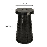 KIK KX4981 Teleskopická skladacia stolička čierna