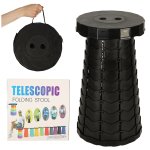 KIK KX4981 Teleskopická skládací židlička černá