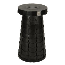 KIK KX4981 Teleskopická skladacia stolička čierna