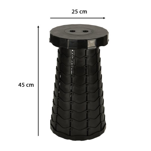 KIK KX4981 Teleskopická skladacia stolička čierna