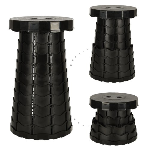 KIK KX4981 Teleskopická skládací židlička černá