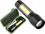 Pronett XA048 Svietidlo LED CREE ZOOM XPE + COB USB
