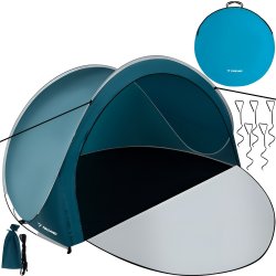 Trizand 21267 Samorozkládací stan plážový 200 x 120 x 110 cm modrobílá