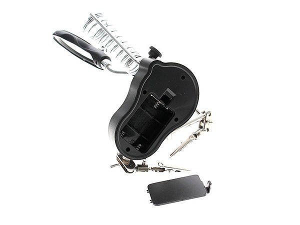 Verk 09049 Držáček s lupou-třetí ruka s LED osvětlením